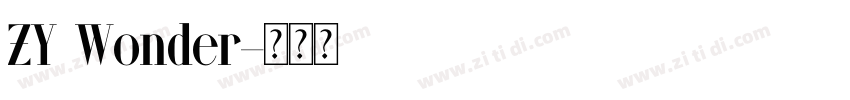 ZY Wonder字体转换